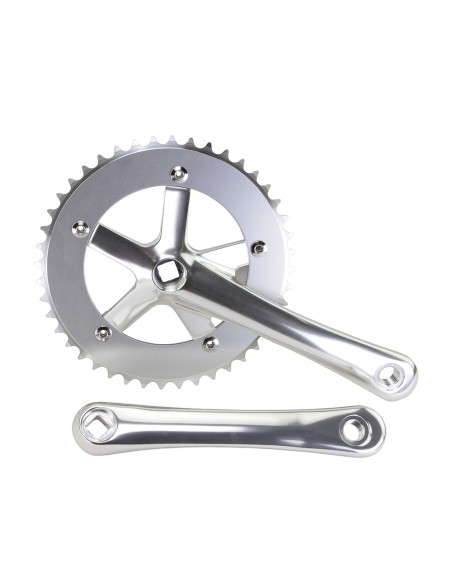 Alloy 8106 Track Crankset 44T x 170mm Silver.